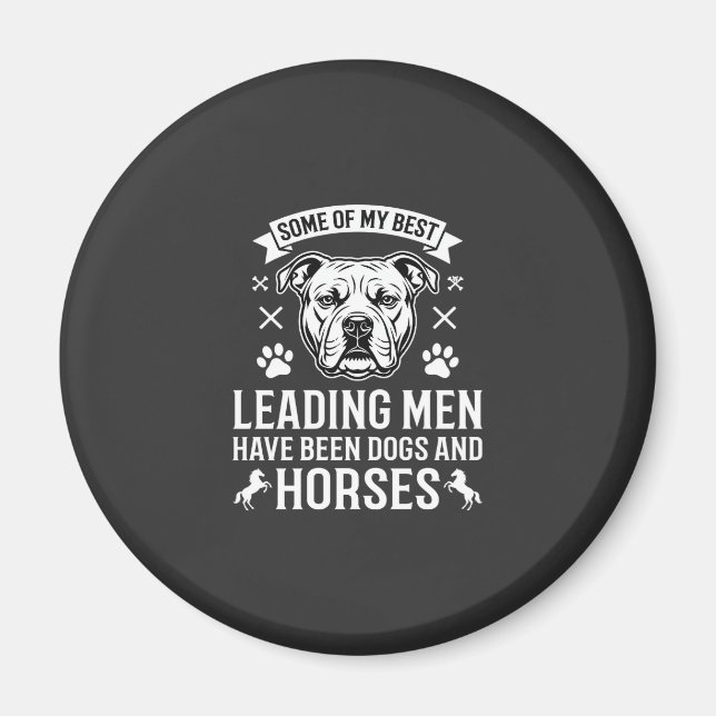 Imã Cães E Cavalos Liderando Homens (Frente)
