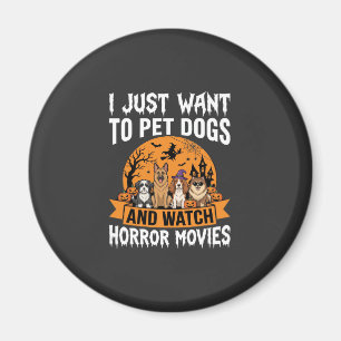 Imã Cães engraçados de Halloween Vetor de filmes de te