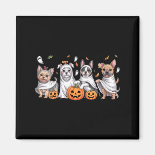 Imã Cães Fantasmas de Mulheres Cães Fofos Vestidos Com