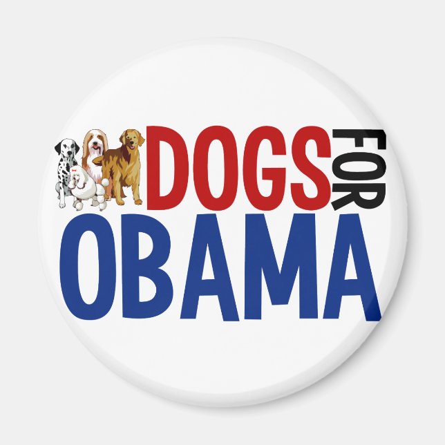 Imã Cães para Obama (Frente)