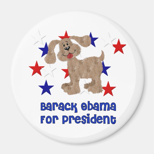 Imã Cães Para Obama (Frente)