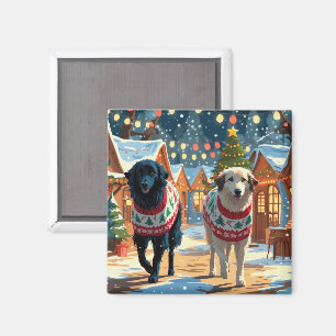 Imã Cães Pastores da Anatólia Natal Neve Feriado