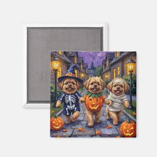 Imã Cães Pekingese Fazendo Doces ou Travessuras Fantas