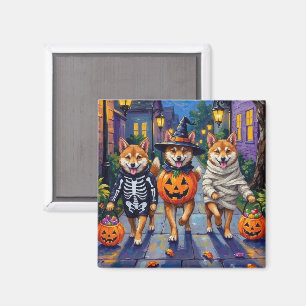 Imã Cães Shiba Inu em Fantasias de Halloween
