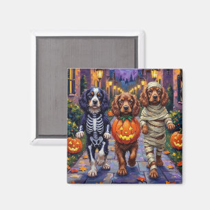 Imã Cães Sussex Spaniel em Fantasias de Halloween
