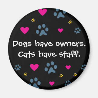 Imã Cães Têm Proprietários - Gatos Têm Funcionarios