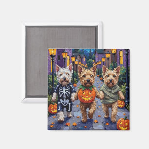 Imã Cães Wheaten Terrier em Fantasias de Halloween
