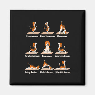 Imã Cães Yoga - Exercícios Poses Lance Meditativo Dive