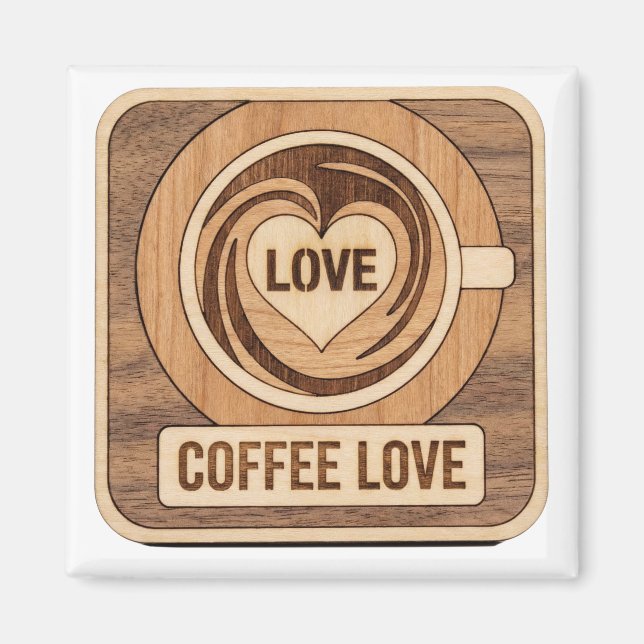 Imã Café Amor, Coração (Frente)