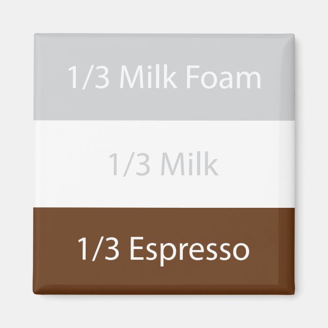 Imã Café cappuccino de receita | DESIGN DE TEXTO (Frente)