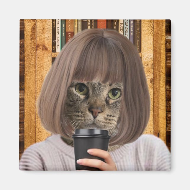 Imã Café Cat Cutie (Frente)