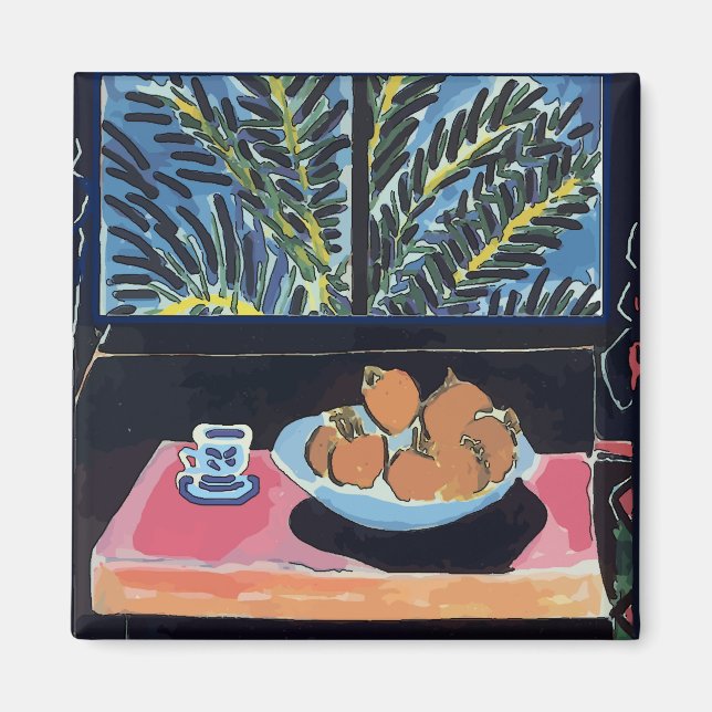 Imã Café com laranjas e café (Frente)