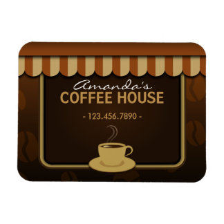 Ímã Café Compro Café Brown Pequenos Tampões Personaliz