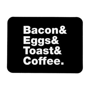 Ímã Café da manhã (Bacon & Ovos & Toast & Coffee.)