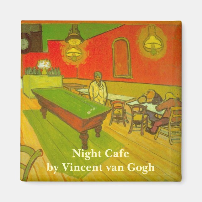 Imã Café da noite por Vincent van Gogh (Frente)