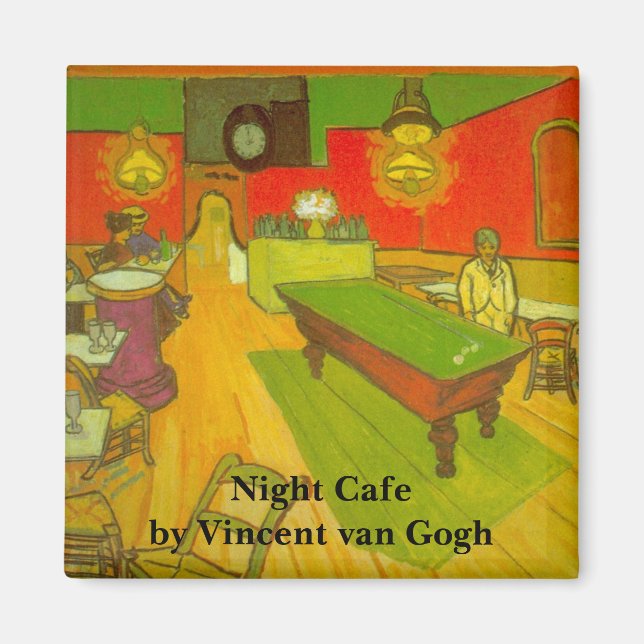 Imã Café da noite por Vincent van Gogh (Frente)