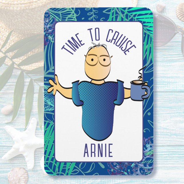 Ímã Café de Cartoon Engraçado para a Porta do Cruzeiro (Criador carregado)