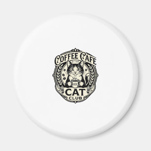 Imã Café de Gato Engraçado Gráfico - Clube de Gato de 
