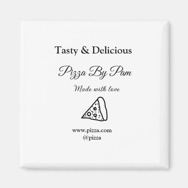 Imã Café de pizza desagradável feito com amor adicione (Frente)