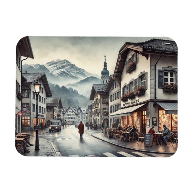Ímã Café em Interlaken Suiça (Horizontal)