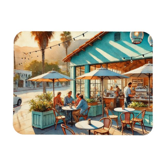 Ímã Café em Papais noeis Barbara California (Horizontal)