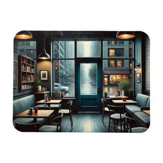 Ímã Café em Rainy Seattle (Horizontal)