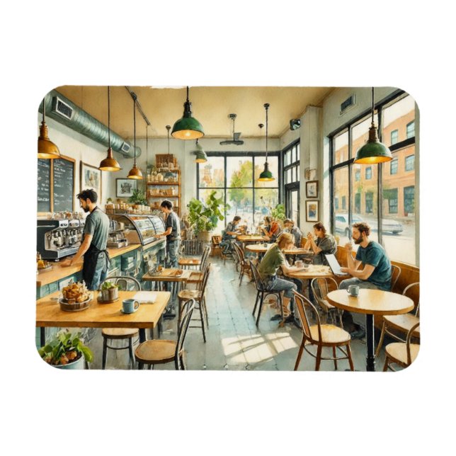 Ímã Café em West Lafayette Indiana Mug (Horizontal)