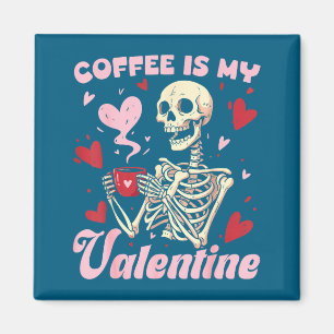Imã Café Esqueleto É Meu Namorado Café Engraçado Crâni