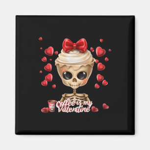 Imã Café Esqueleto É Meu Namorado Valentines Divertido