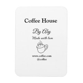 Ímã Café feito com amor adicionar texto site social