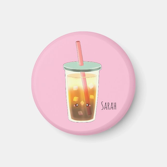 Imã Café Físico De Caramelo Com Magneta De Espuma (Frente)