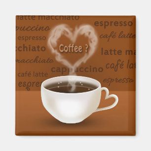 Imã Café? Fumo dado forma coração