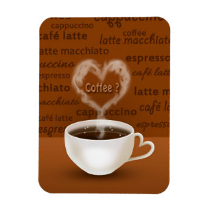 Ímã Café? Fumo dado forma coração