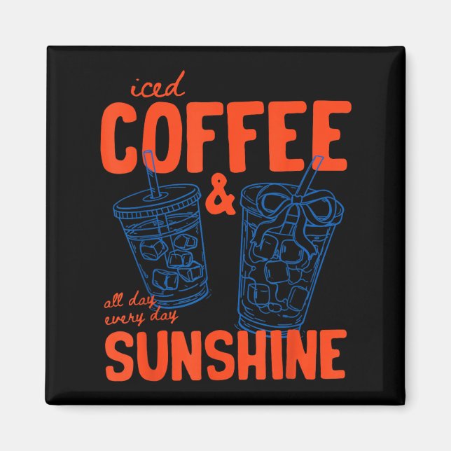 Imã Café Gelado e Sol Café Cold Brew Férias de Verão (Frente)