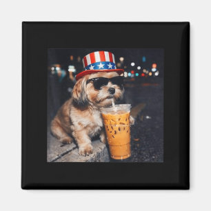 Imã Café Gelado Engraçado Shih Tzu Meme Urbano Geração