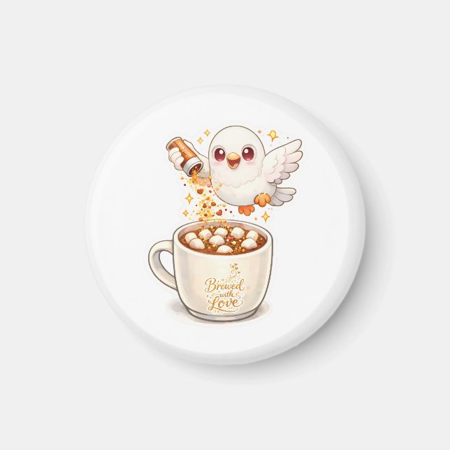Imã café glitter pidgy v1  (Frente)