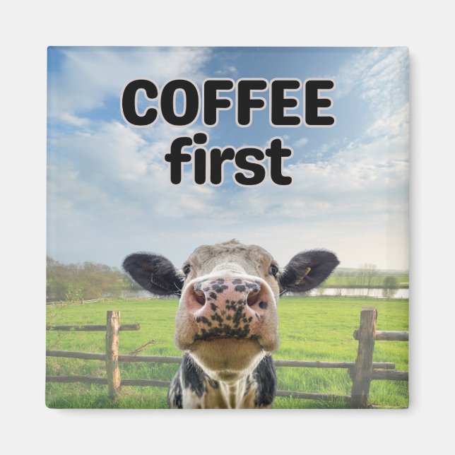 Imã Café Humorístico Engraçado, Primeiro Magneta de Va (Frente)