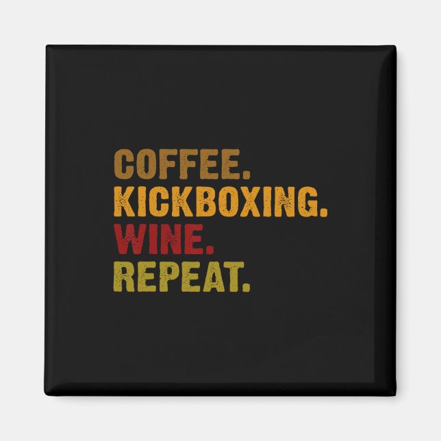 Imã Café Kickboxing Vinho Repita  (Frente)