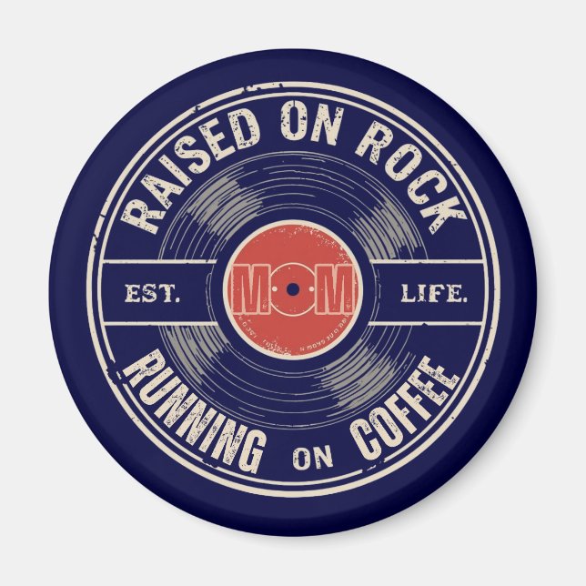 Imã Café Mãe, Presente Divertido para Mãe de Rock, Dia (Frente)
