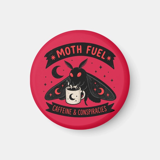Imã Café Mothman Combustível de Mariposa Cafeína e Con (Frente)