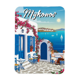 Ímã Café Mykonos Grécia Cíclades Viagem
