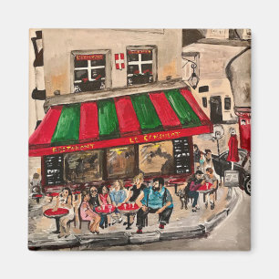 Imã "Café na rua Norvins, Montmarte" Paris