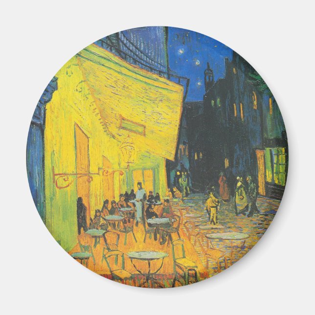 Imã Café Terrace Cena de Rua Francesa de Van Gogh (Frente)