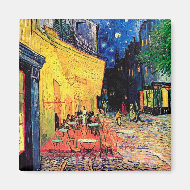 Imã Cafe Terrace na Noite, Vincent van Gogh, 1888 (Frente)