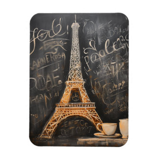 Ímã Café Torre Chic Eiffel Café Café Café Chalkboard P