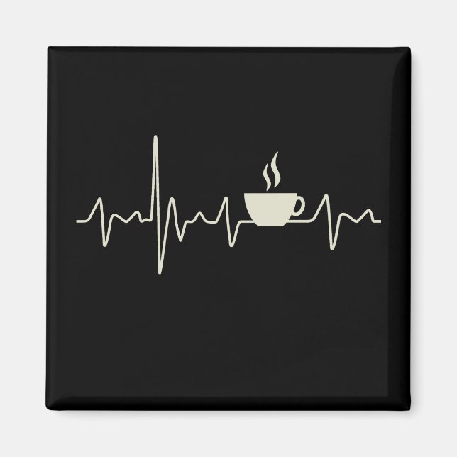 Imã Café viciado em café design espresso com batimento (Frente)