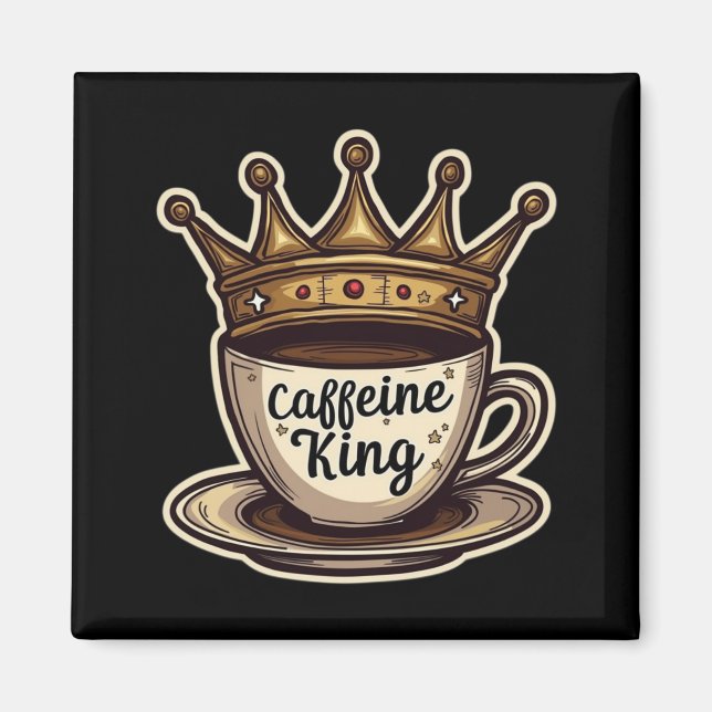 Imã Cafeine King - Coroa De Café (Frente)
