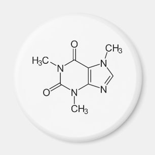 Imã Caffeine Molecule Chemistry Átomos de café