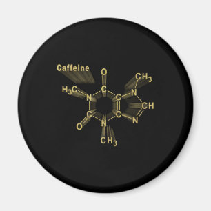 Imã Caffeine Structural chemical formula gold