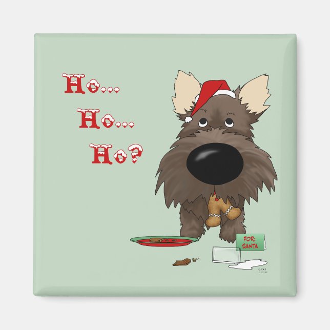 Imã Cairn Terrier Christmas (Frente)